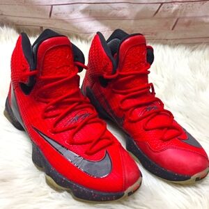 Men's Red Nike LeBron James shoes